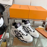 Louis Vuitton Camel Low-Top Sneakers - Front View
