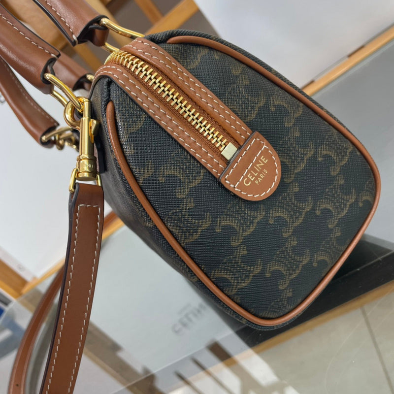 Side profile of sleek refined women's handbag – women's designer-style accessory