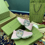 Gucci crisp white luxury sneakers view 5 cushioned comfort fit