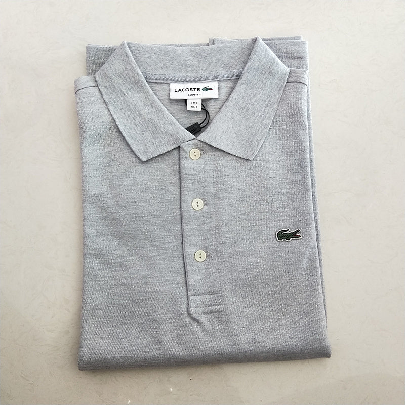Back view of Lacoste luxury clothing with signature branding