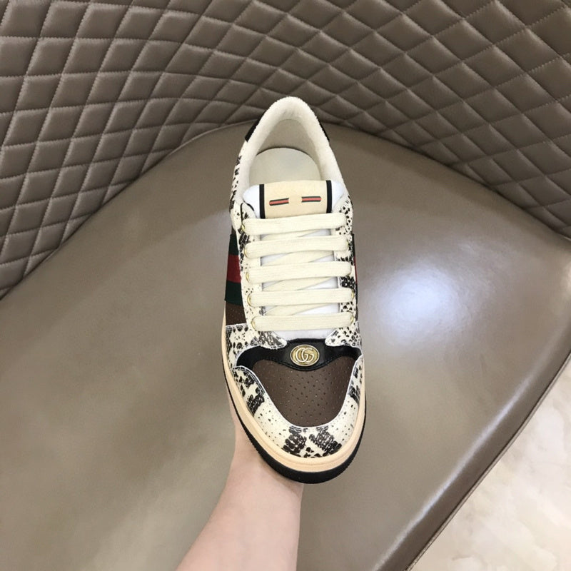 Gucci stone beige luxury sneakers view 4 premium leather build