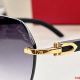 Close-up detail view of Cartier unisex sunglasses
