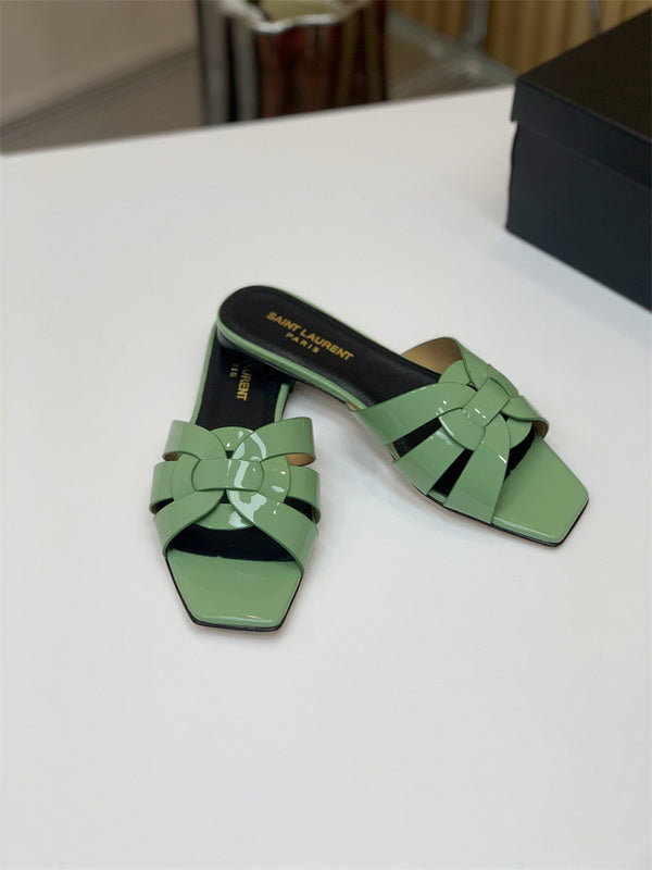 Saint Laurent luxury shoes close-up — premium authentic designer style