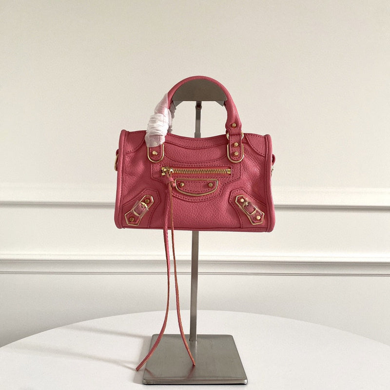 Zivas Charm Polished Finish Statement Handbag (Statement-Ready Design) – Angled View