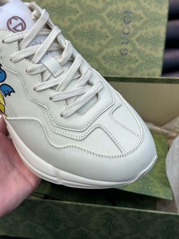 Gucci sneakers detailed view showing premium designer craftsmanship