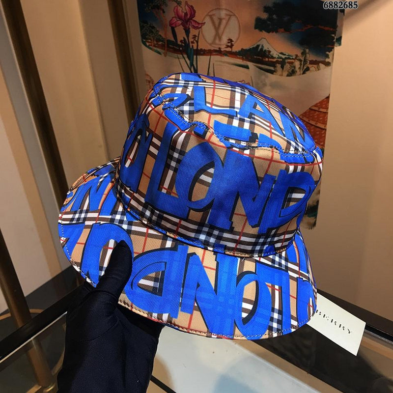 Side view of Burberry unisex cap
