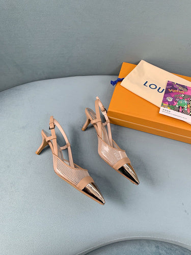 Louis Vuitton Nude Loafer Flats - Back View