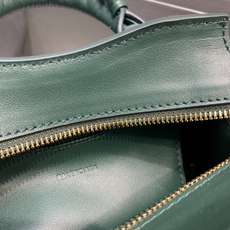 Bold Faux Leather Handbag - Signature Hardware Accents | Women's Premium Handbag #634 - alternate angle view (image 8) of designer-inspired handbag