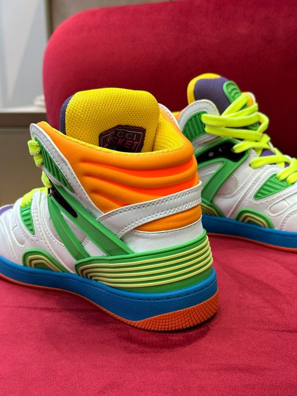 Gucci sneakers detailed view showing premium designer craftsmanship
