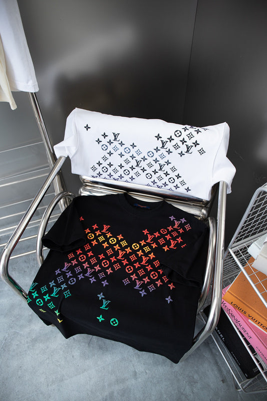 Side profile of Louis Vuitton cotton t-shirt with signature branding