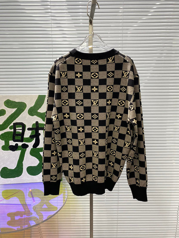 Front view of Louis Vuitton luxury clothing with contemporary cut
