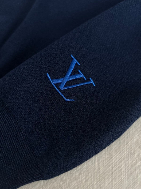 Front view of Louis Vuitton luxury clothing with contemporary cut