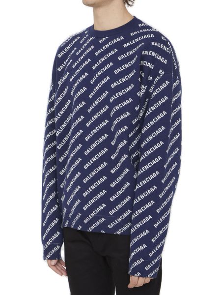 Balenciaga Sweaters? BALENCIAGA Long Sleeve Crew-Neck Sweater Luxury Designer Knit Sweater