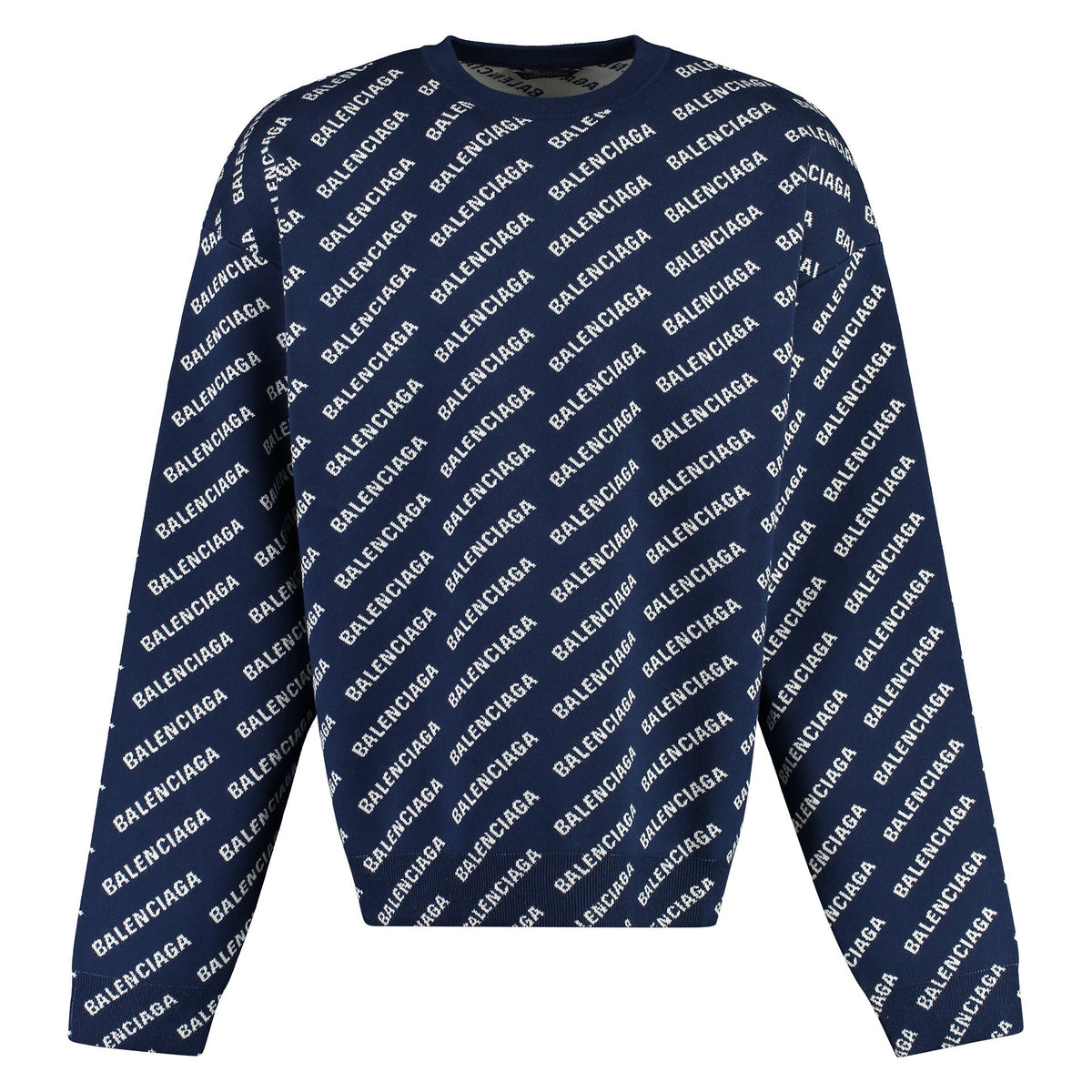 Balenciaga Sweaters? BALENCIAGA Long Sleeve Crew-Neck Sweater Luxury Designer Knit Sweater