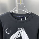 Close-up detail shot of Louis Vuitton luxury clothing with streetwear-inspired cut