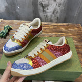 Gucci bold contrast luxury sneakers view 7 signature lace-up style