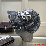Close-up detail view of Louis Vuitton unisex cap