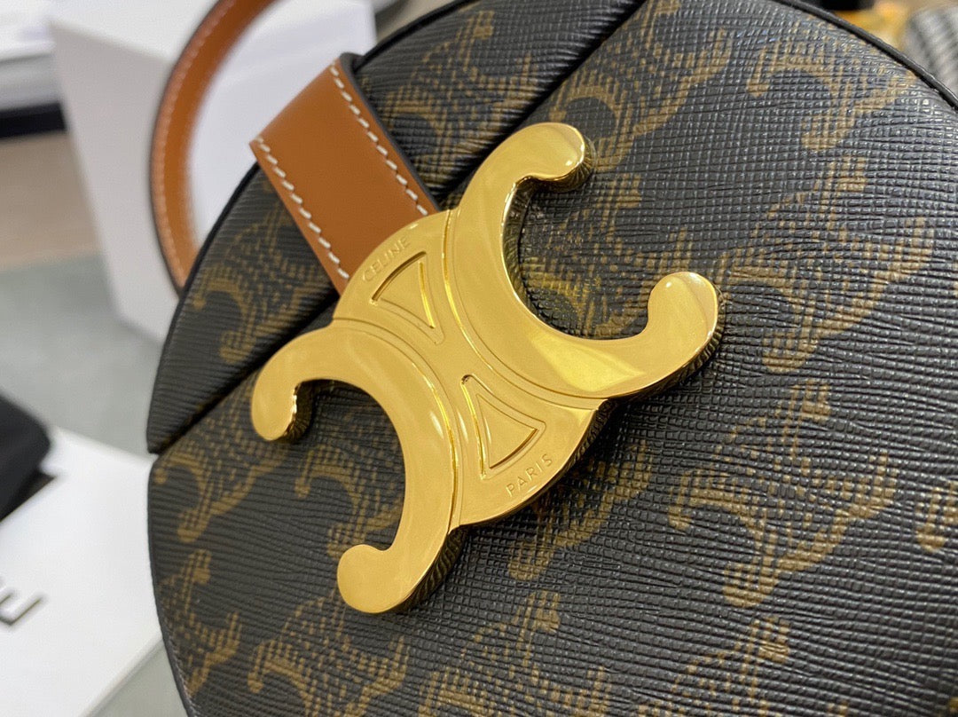 Front view of Celine Round Box premium cel round box