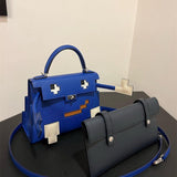 Close-up detail of understated bag design