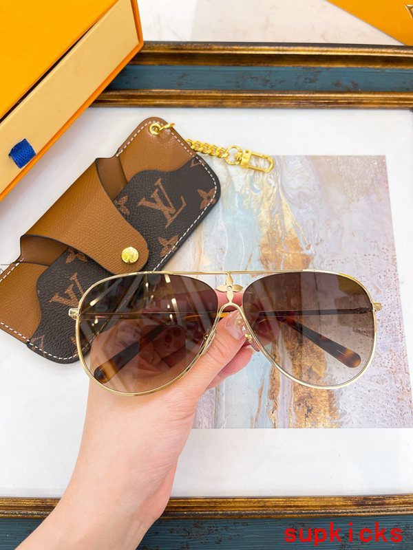 Side view of Louis Vuitton unisex sunglasses