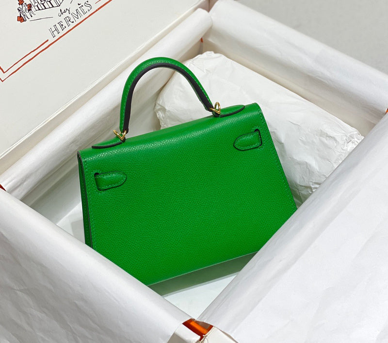 Sophisticated bag shown from front angle