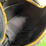 Side view of modern structured handbag