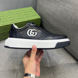 Gucci neutral cream luxury sneakers view 4 signature lace-up style