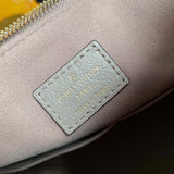 Handle and strap detail of modern statement women's handbag – women's statement bag