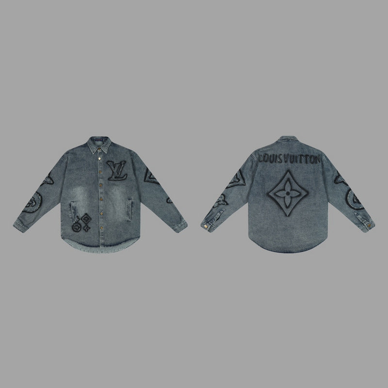 Full styled look of Louis Vuitton luxury clothing with everyday silhouette