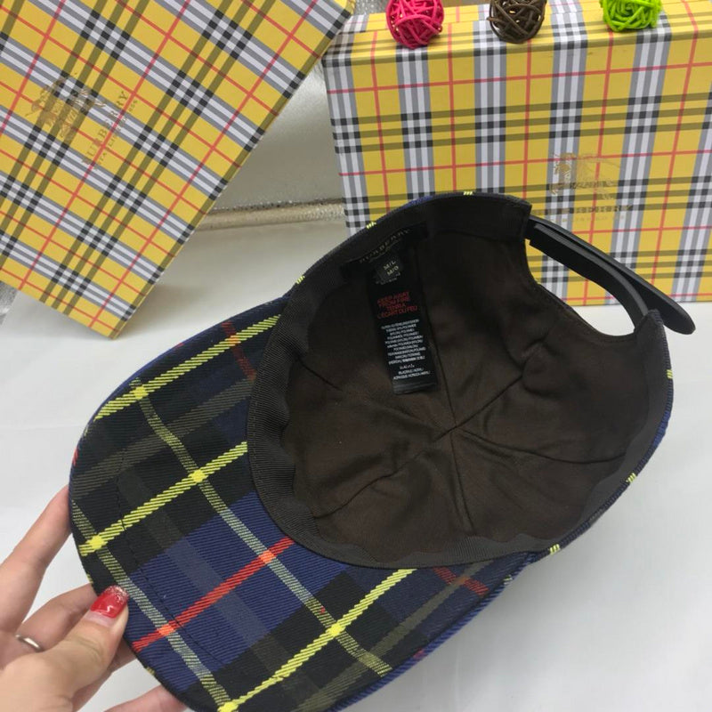 Angled view of Burberry unisex cap