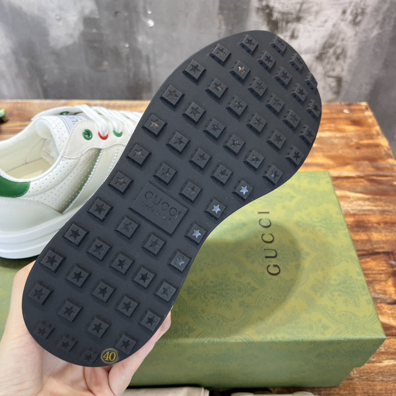 Side profile of Gucci all-black sneakers cushioned comfort fit