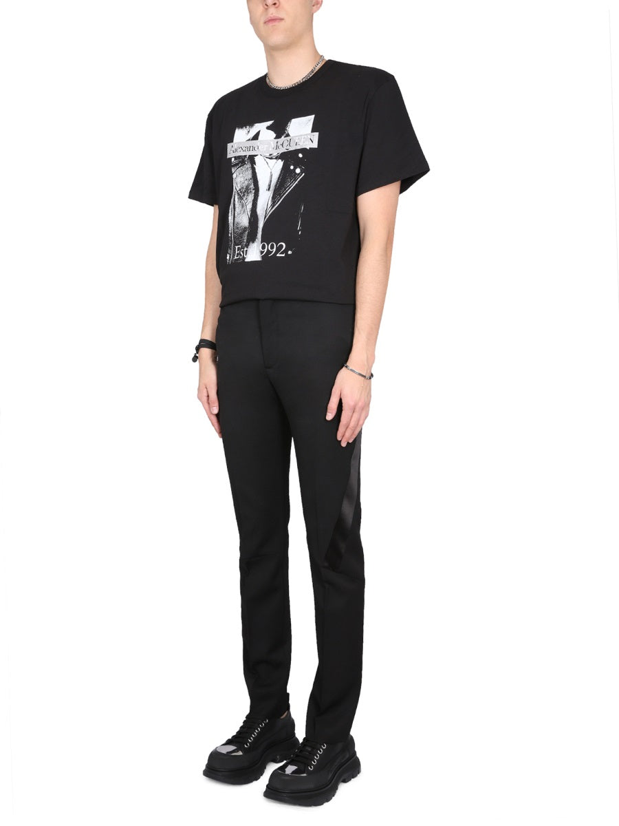 Alexander McQueen Pants? Alexander Mcqueen Men Virgin Wool Pants Tailored Everyday Designer Pants