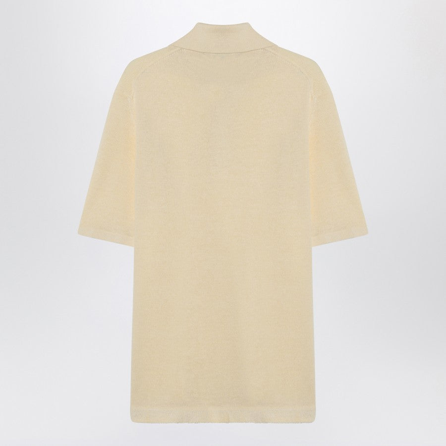 Bottega Veneta Polo Shirts? Bottega Veneta Men Yellow Polo Shirt In Light Linen Premium Everyday Polo Shirt