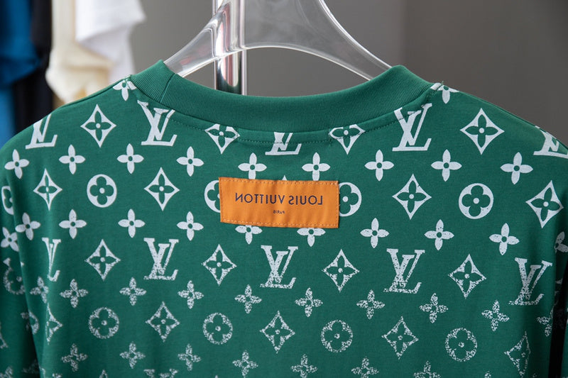 Back view of Louis Vuitton cotton t-shirt with signature branding