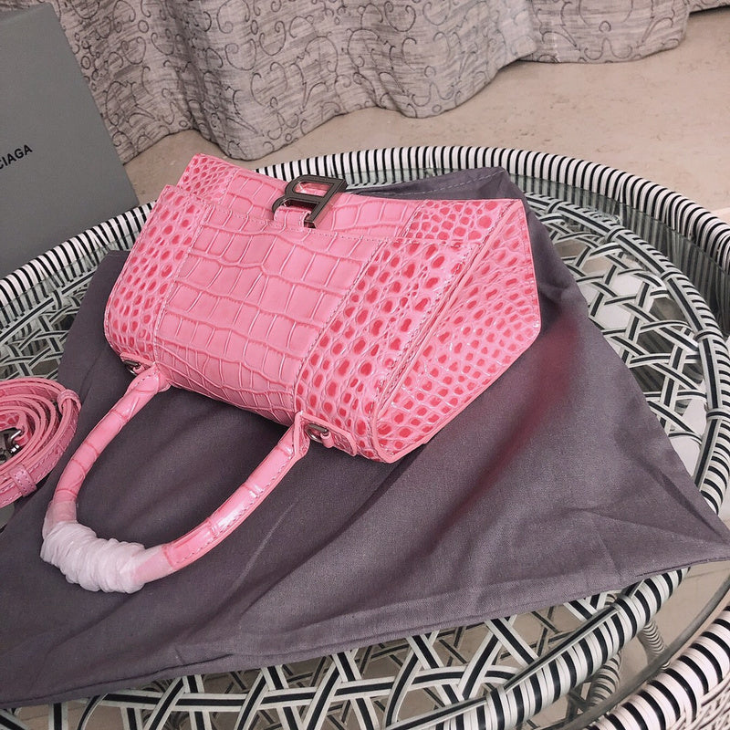 Back view of statement polished women's handbag – women's statement bag