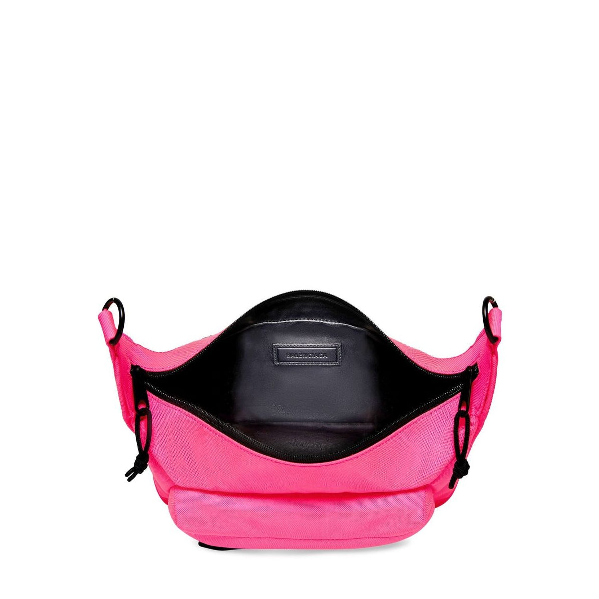 Close-up of Balenciaga shoulder bags hardware and fine stitching