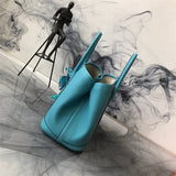Side view of chic structured handbag