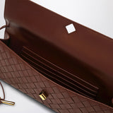 Close-up of Bottega Veneta shoulder bags hardware and fine stitching