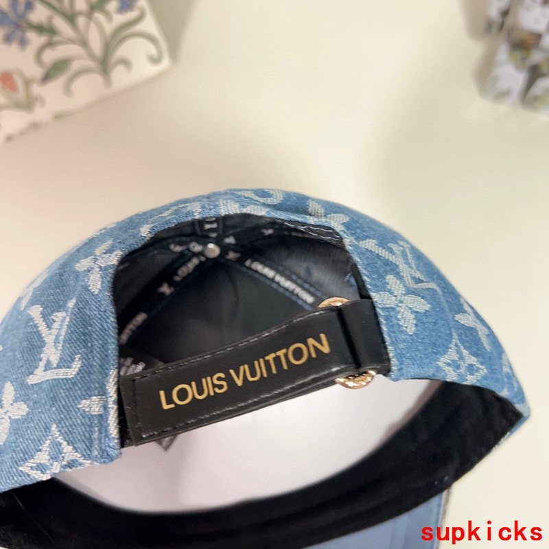 Close-up detail view of Louis Vuitton unisex cap