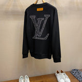 Side profile of Louis Vuitton luxury clothing with runway-inspired design