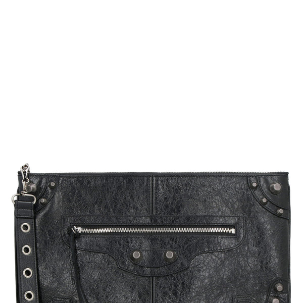 Balenciaga Bags? BALENCIAGA Mini Pouch Handbag with Decorative Studs Luxury Designer Leather Handbag