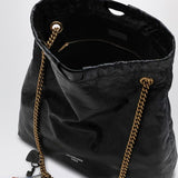 Close-up of Balenciaga totes hardware and fine stitching