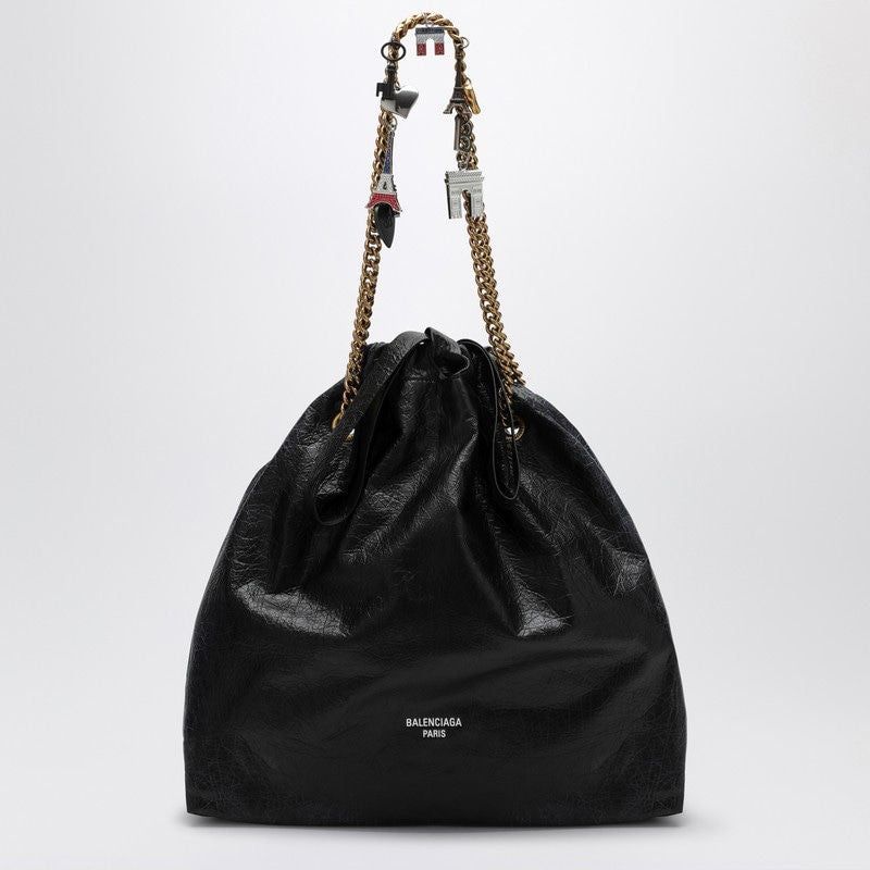 Balenciaga Bags- BALENCIAGA Crush Media Mini Leather Tote Handbag Luxury Designer Leather Handbag