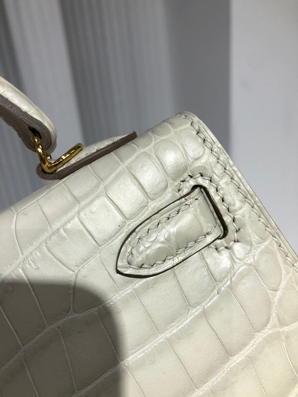 Sophisticated bag shown from front angle
