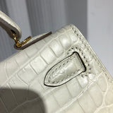 Sophisticated bag shown from front angle