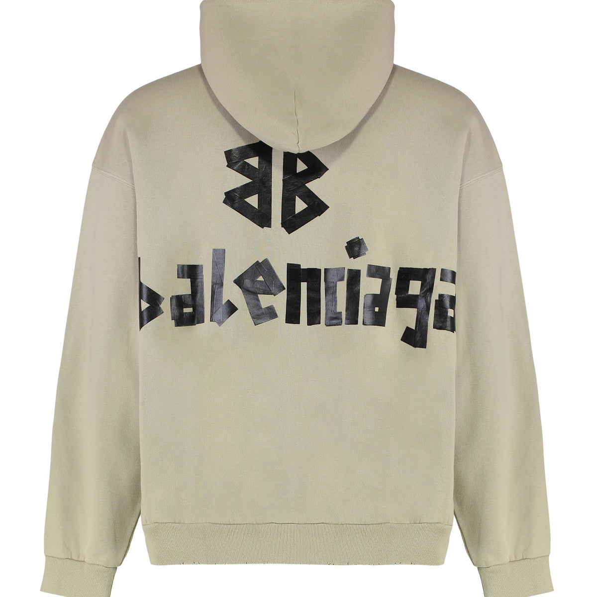 Balenciaga Hoodies? BALENCIAGA Unisex Cotton Hoodie with Localized Ripping Premium Designer Casual Hoodie