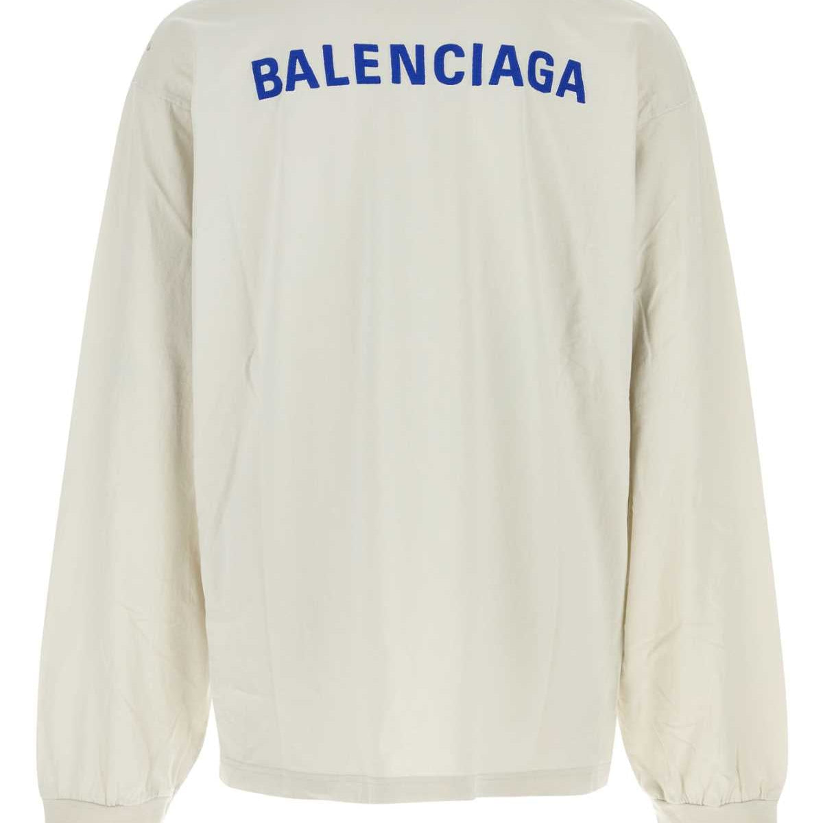 Balenciaga T-Shirts? BALENCIAGA Chalk Cotton Medium T-Shirt Premium Designer Cotton T-Shirt