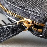 Zivas Charm Polished Finish Statement Handbag (Refined Modern Silhouette) – Detail View