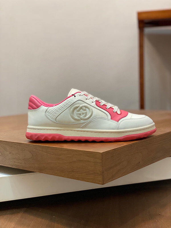 Gucci soft grey luxury sneakers view 4 chunky sole construction
