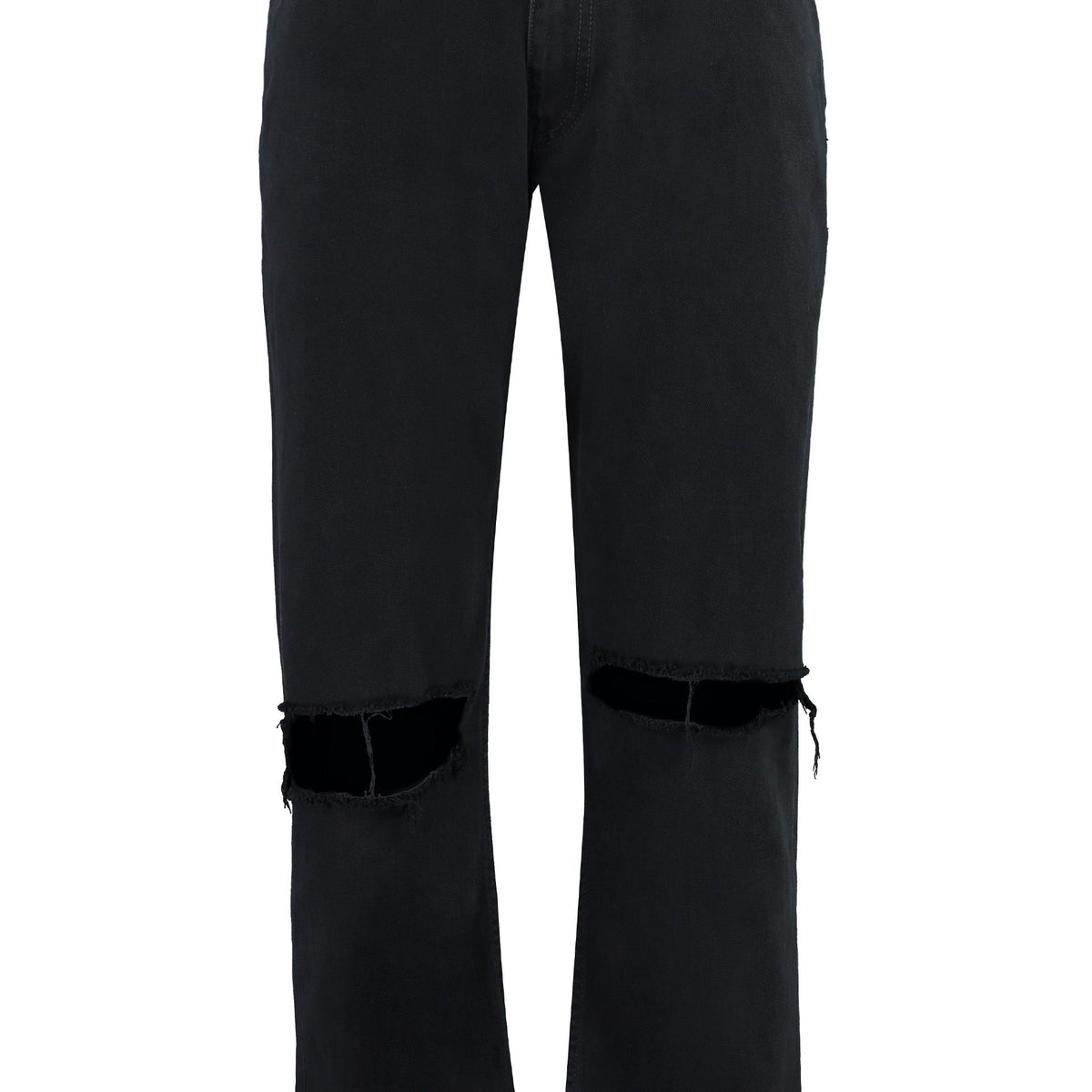 Balenciaga Jeans? BALENCIAGA 5-Pocket Straight-Leg Distressed Jeans Classic Everyday Designer Jeans